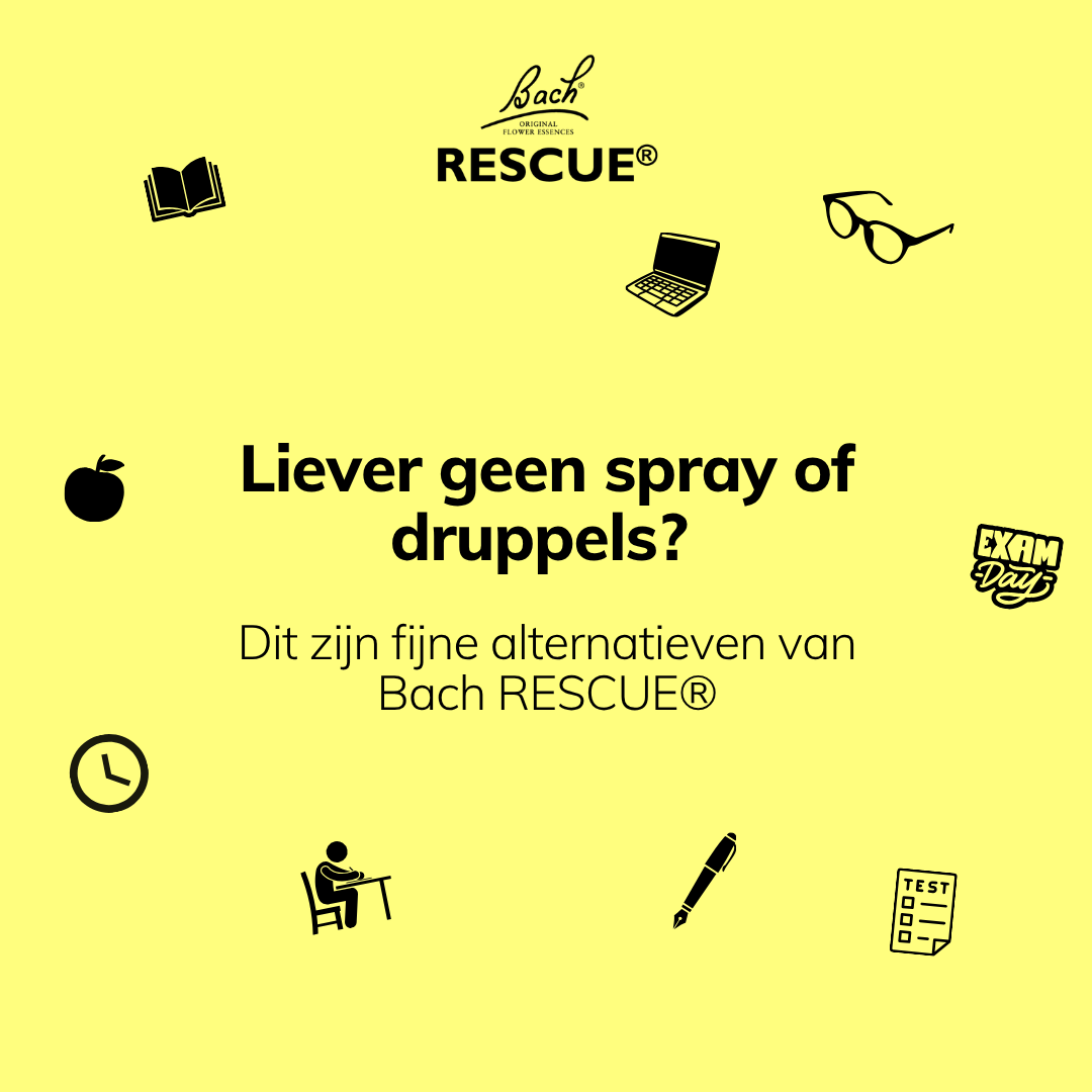 Liever geen spray of druppels? Dit zijn fijne alternatieven van Bach RESCUE®