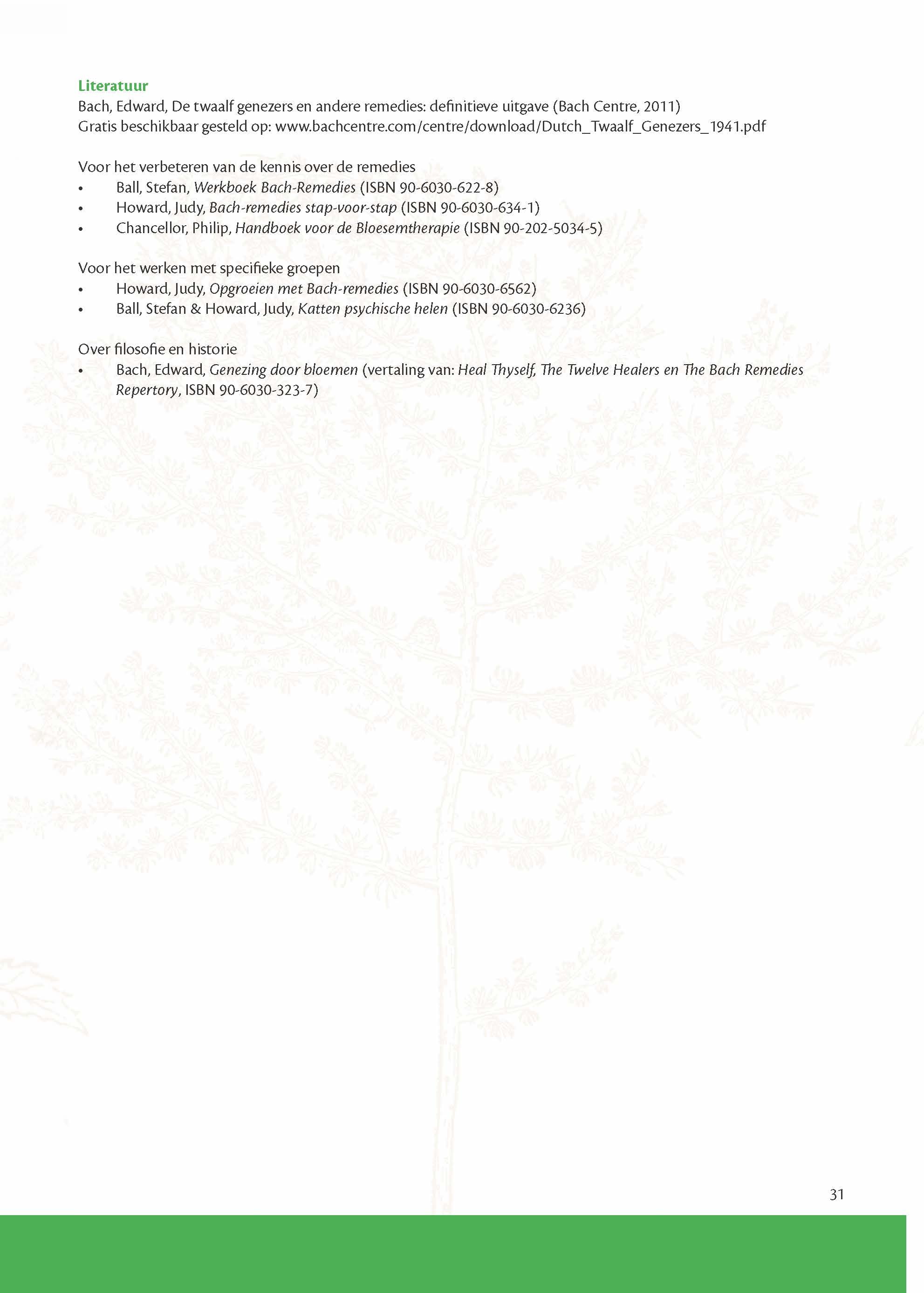 Bach Bloesems van A tot Z brochure
