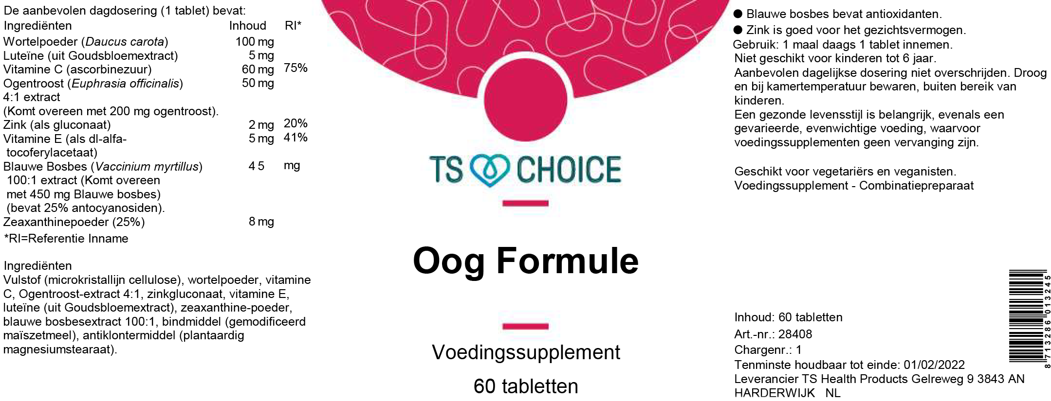 TS Choice Eye Formula, 60 tbl