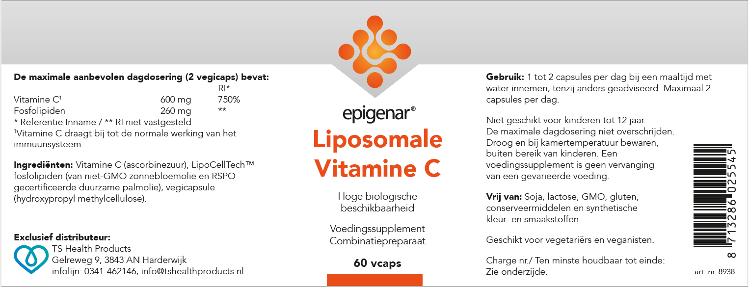 Epigenar Liposomal Vitamin C, 60 vcaps