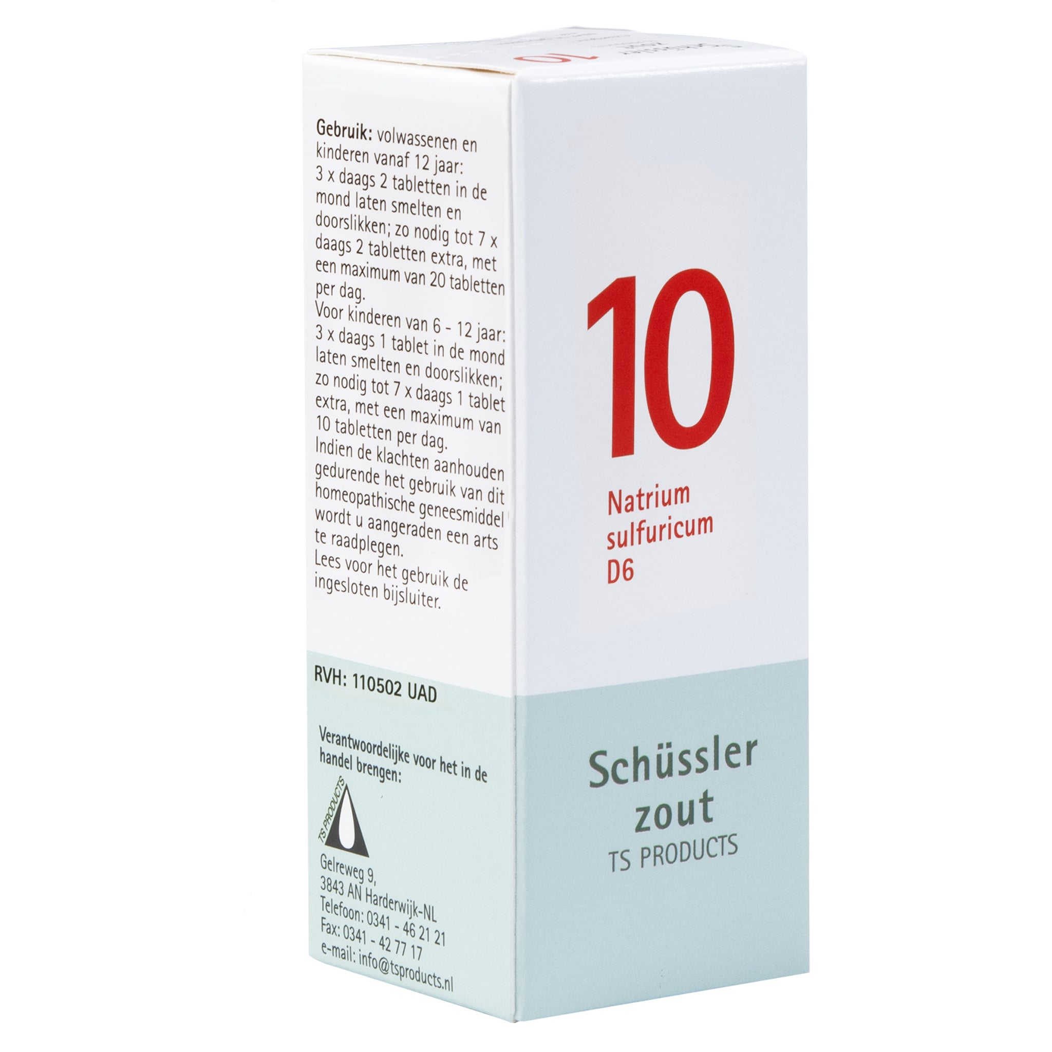 Schüssler zout Nr. 10 Natrium sulfuricum D6