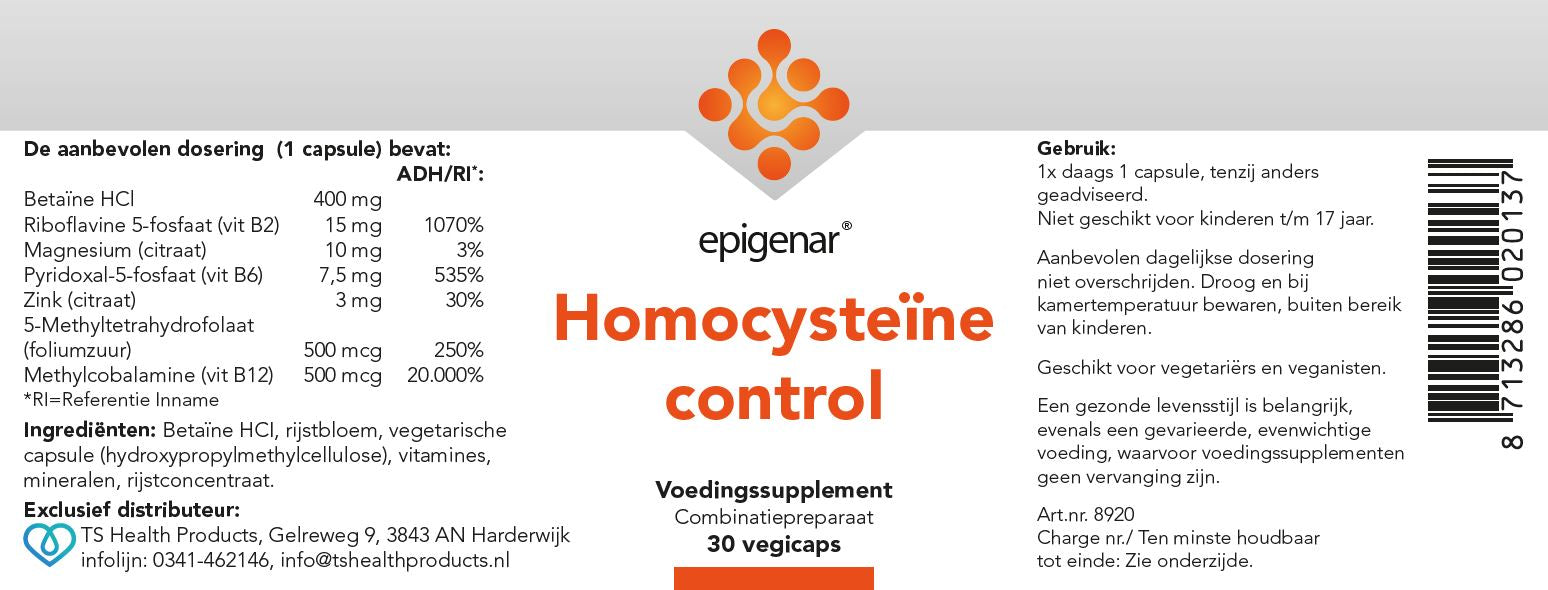 Epigenar Homocysteine Control, 30 vcaps