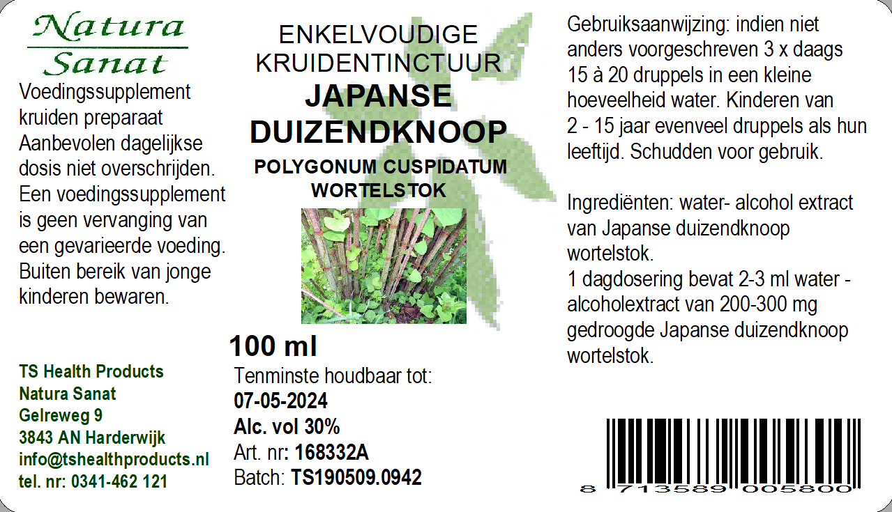 Polygonum cuspidatum rad/Japanse duizendknoop