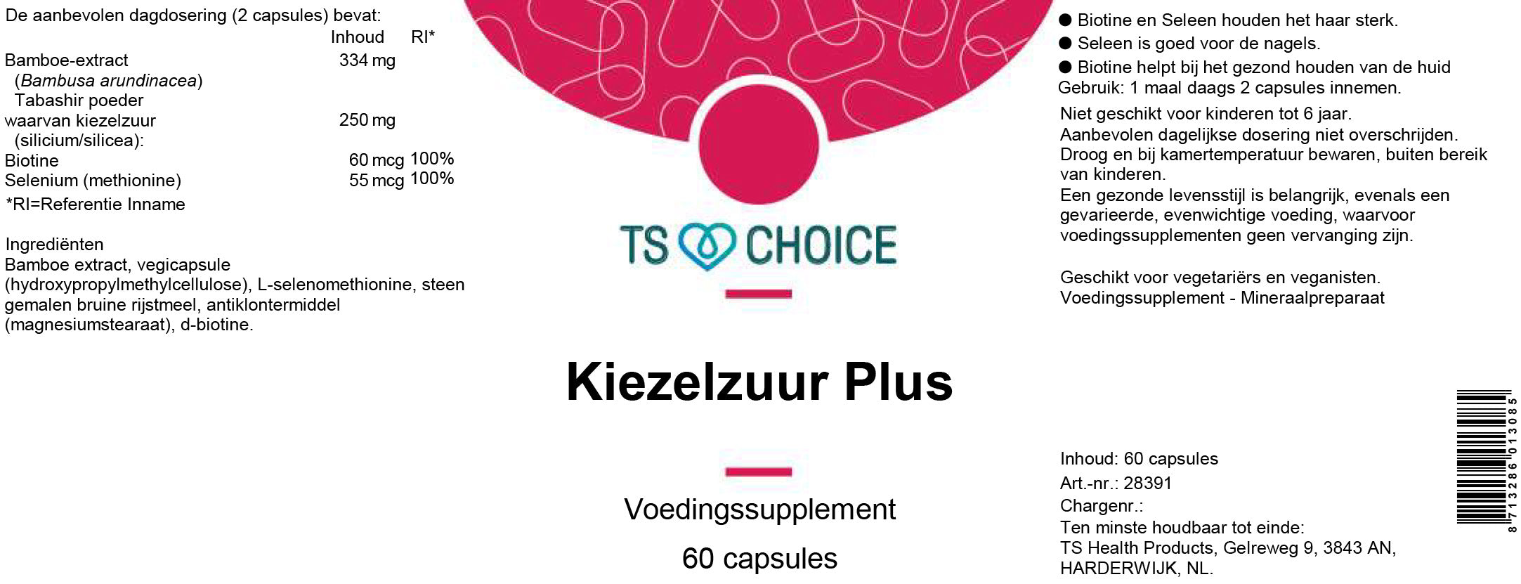 TS Choice Silica Plus, 60 vcaps