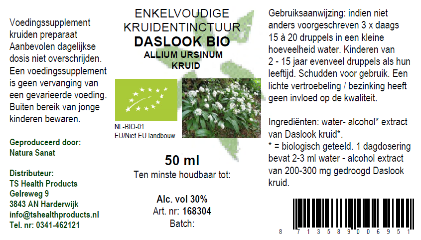 De Cruydhof Allium ursinum hrb/Daslook BIO
