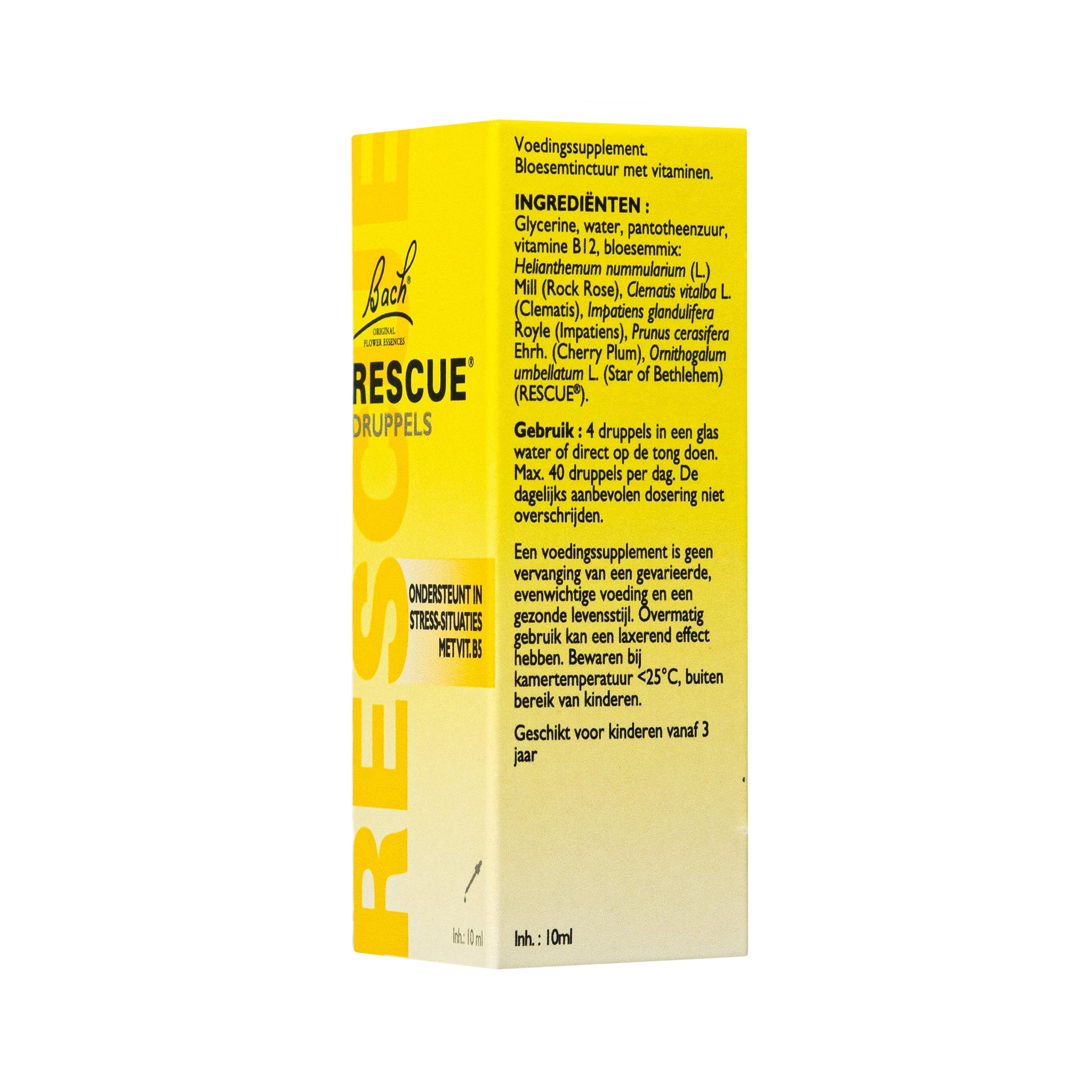 Bach RESCUE® Druppels zonder alcohol, 10 ml