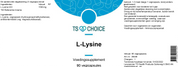 TS Choice L-Lysine, 90 vcaps
