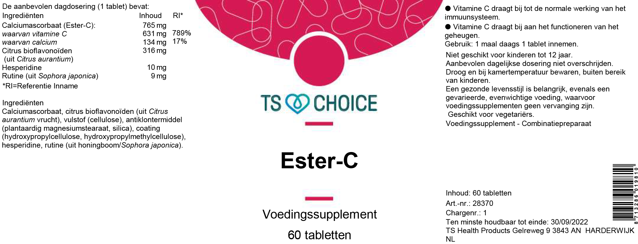 TS Choice Ester-C, 60 tbl