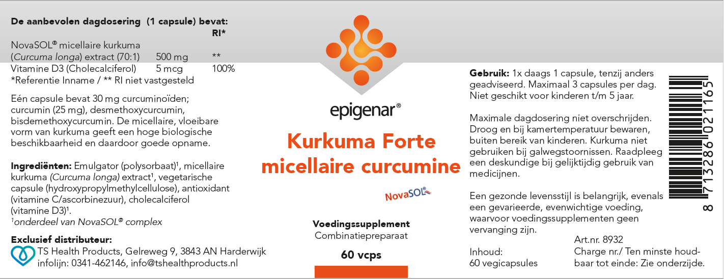 Epigenar Turmeric Forte, 60 vcaps
