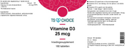 TS Choice Vitamin D3 25 mcg