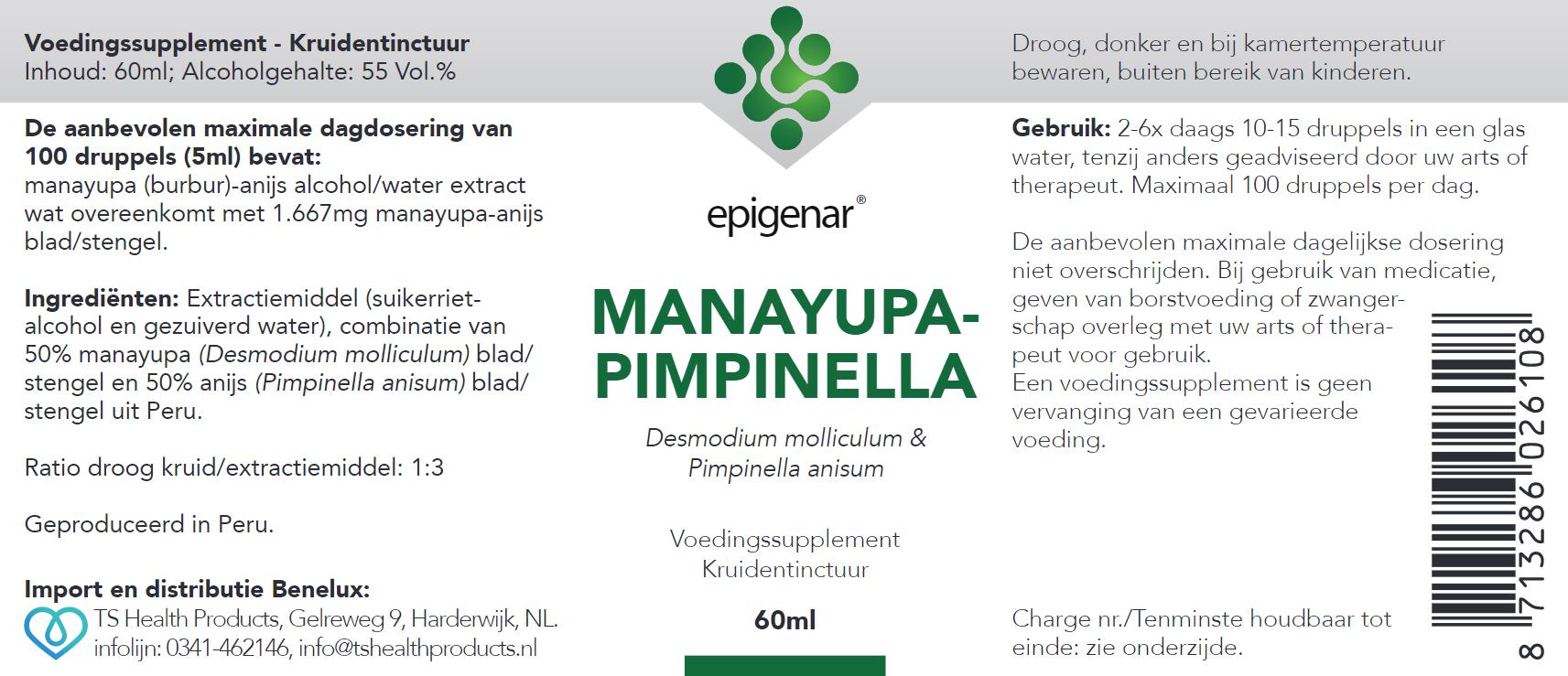 Epigenar Manayupa-Pimpinella (Burbur-Pimpinella), 60 ml
