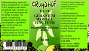 Elix, Geraniumwortel tinctuur