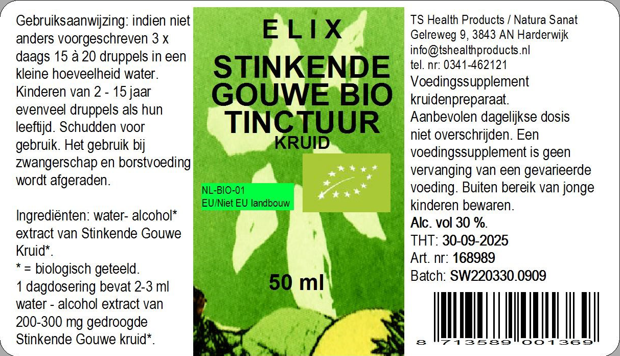 Elix, Stinkende gouwe tinctuur BIO