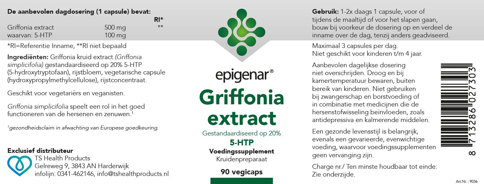 Epigenar Griffonia extract 5-HTP 100 mg, 90 vcaps