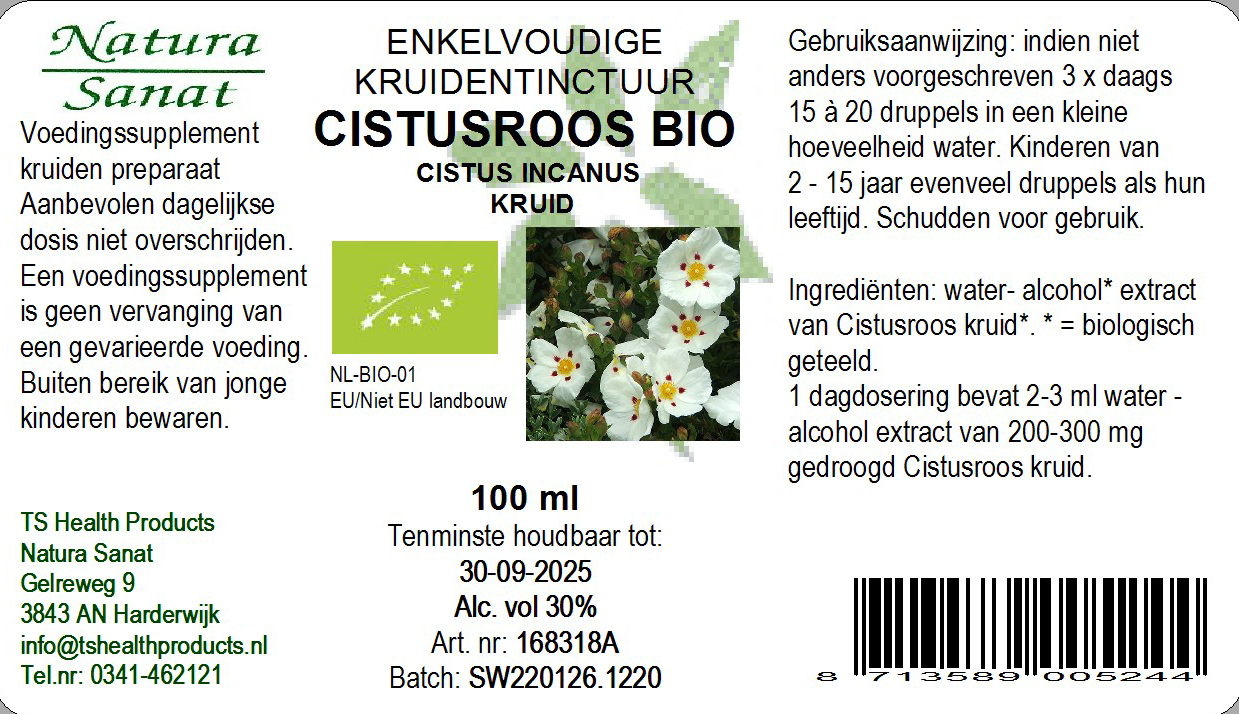 Cistus incanus hrb/Cistusroos BIO