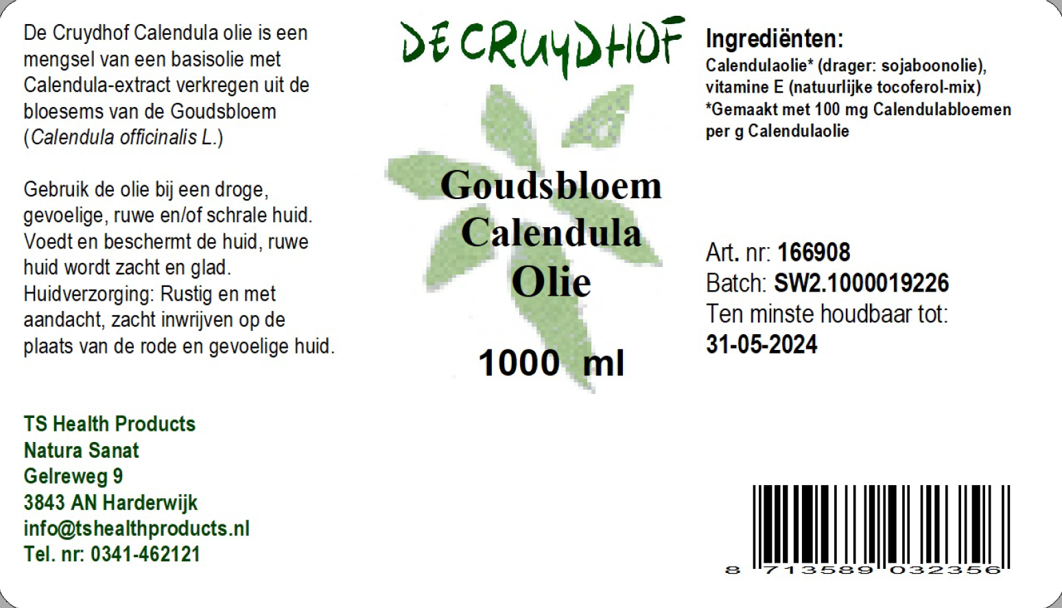 Goudsbloem/Calendulaolie