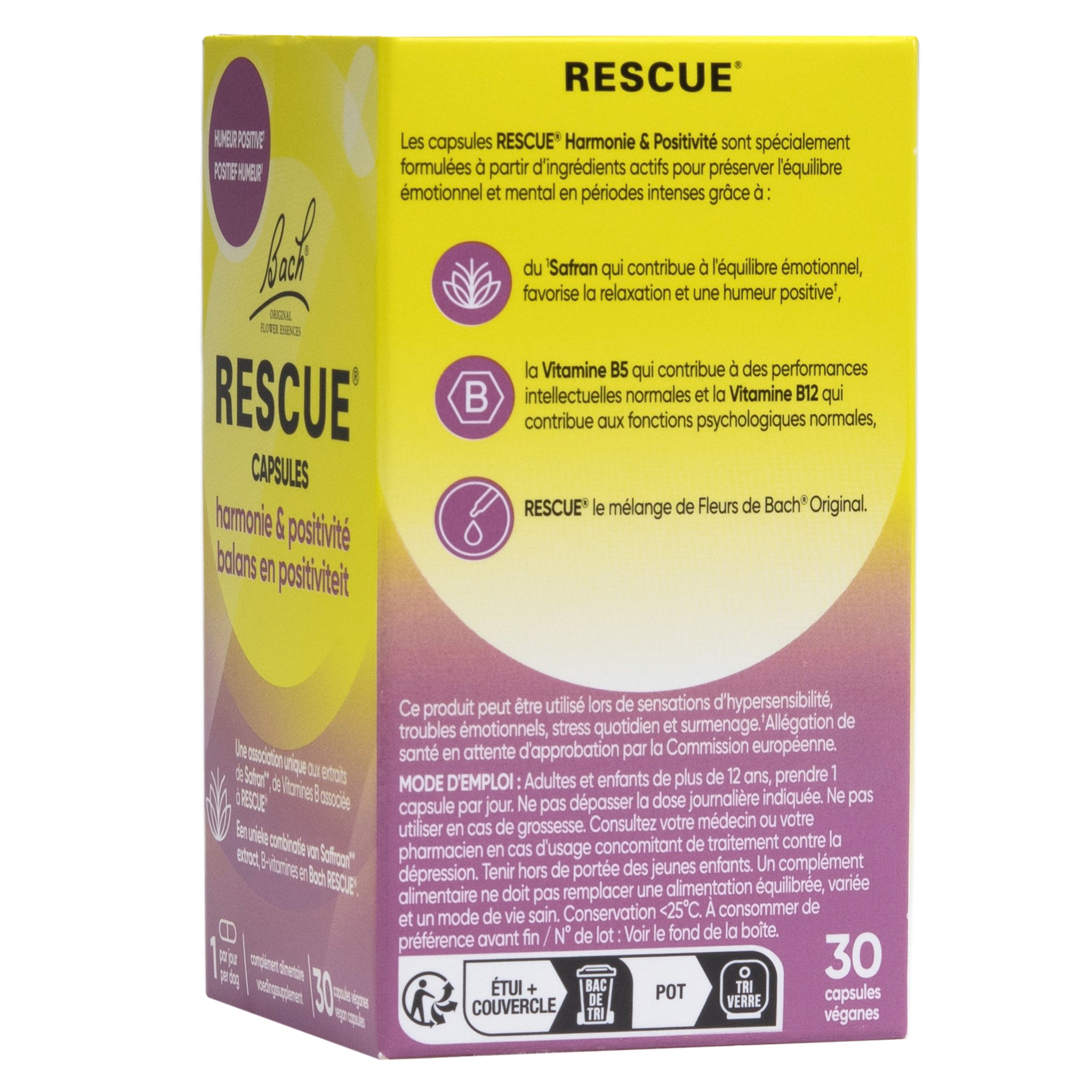 Bach RESCUE® Balance &amp; Positivity Capsules, 30 capsules