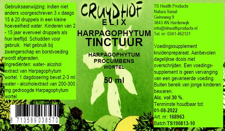 Elix, Harpagophytum tinctuur