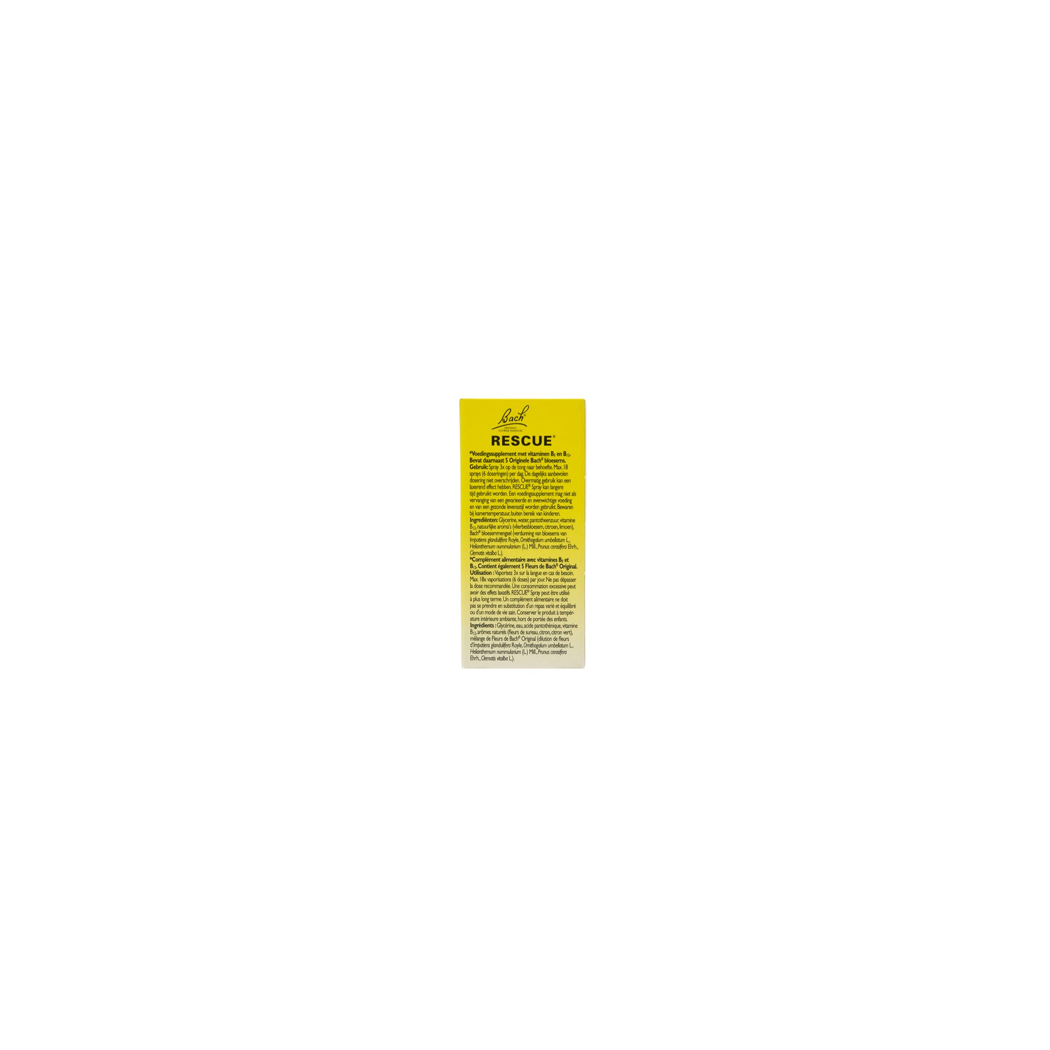 Bach RESCUE® Spray Alcoholvrij + B5 & B12, 7ml
