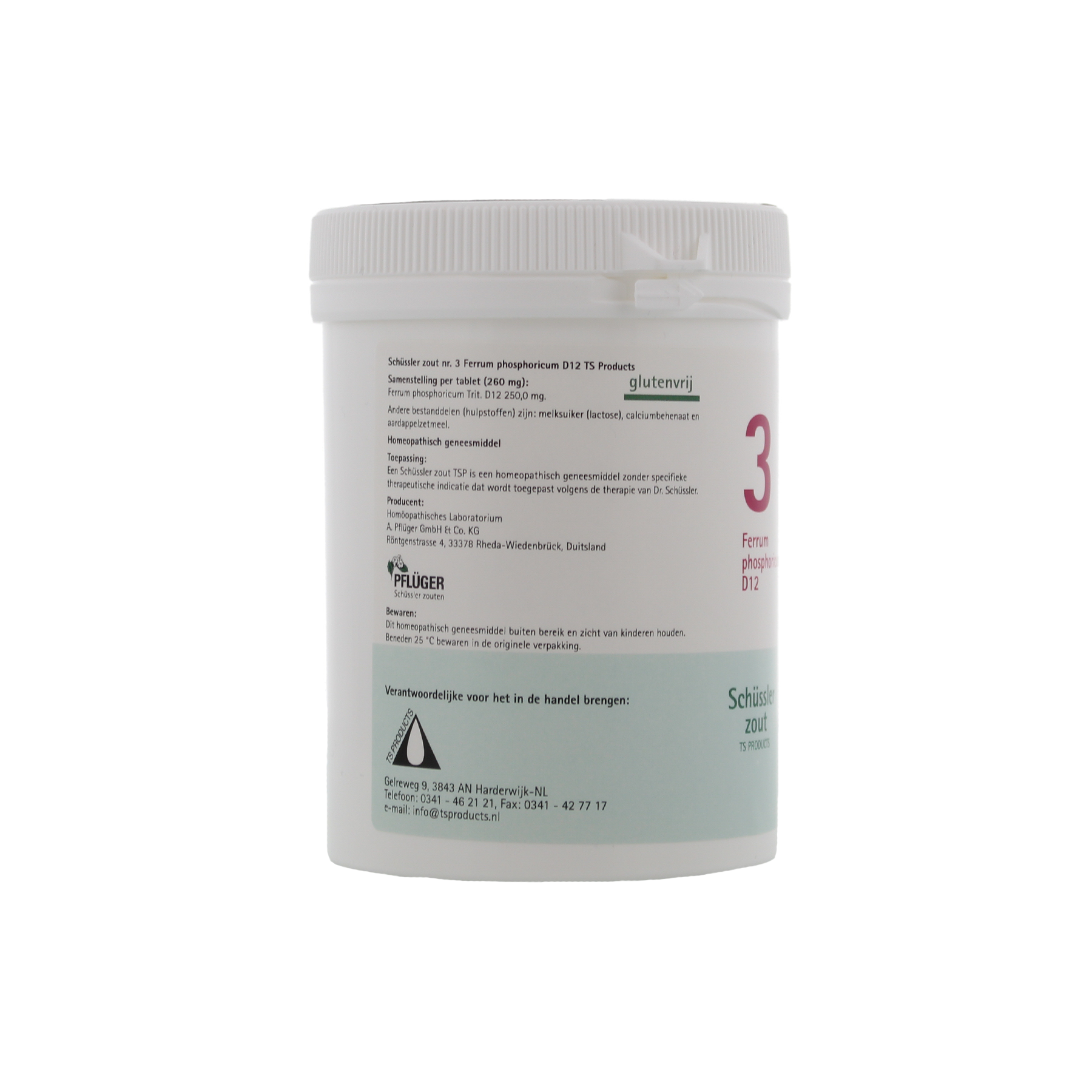 Schüssler zout Nr. 3 Ferrum phosphoricum D12