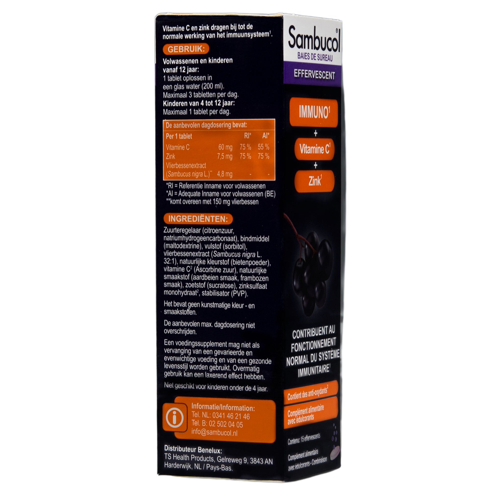 Sambucol® Immuno Effervescent Tablets, 15 tbl