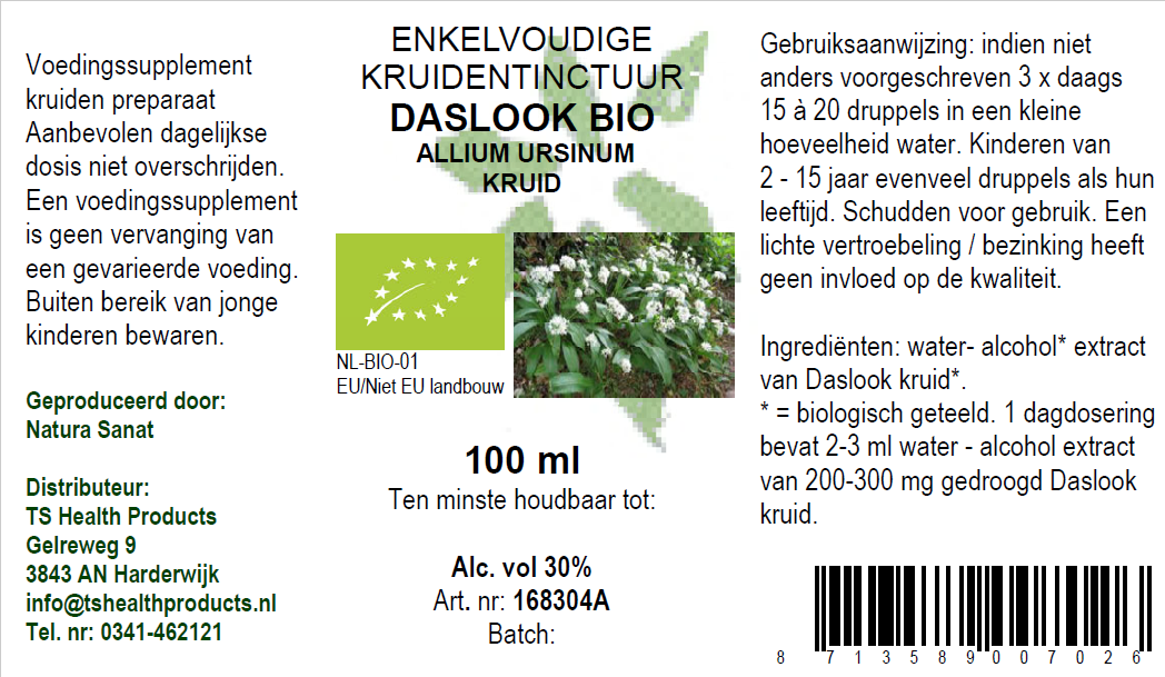 De Cruydhof Allium ursinum hrb/Daslook BIO