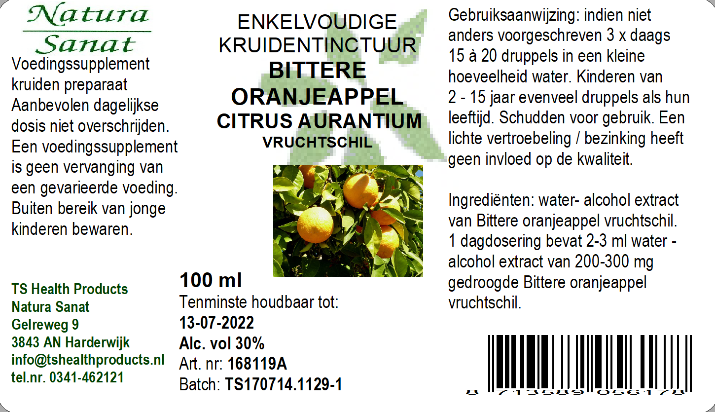 Citrus aurantium fructus cort/Oranjeschil
