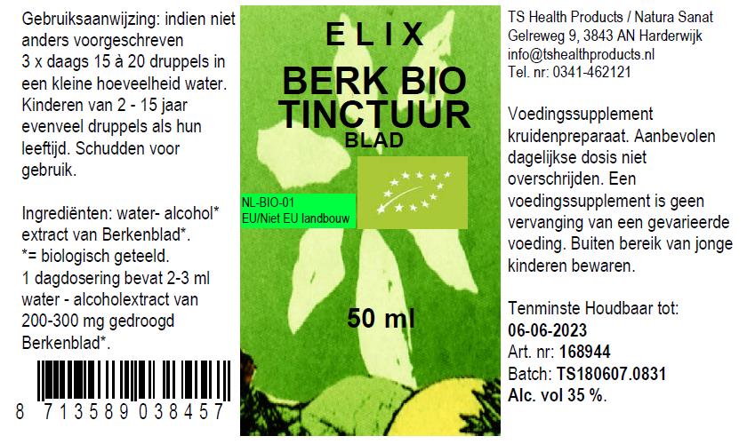 Elix, Berkenblad tinctuur BIO