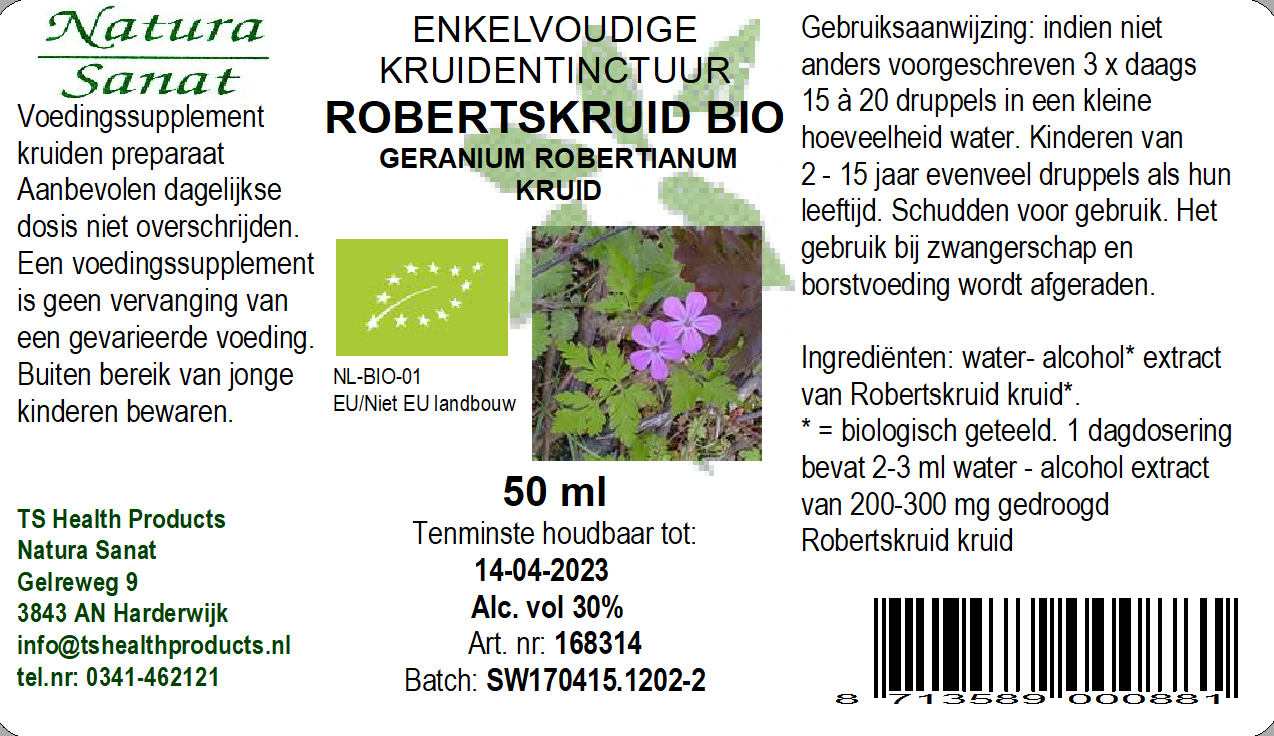 Geranium robertianum hrb/Robertskruid BIO