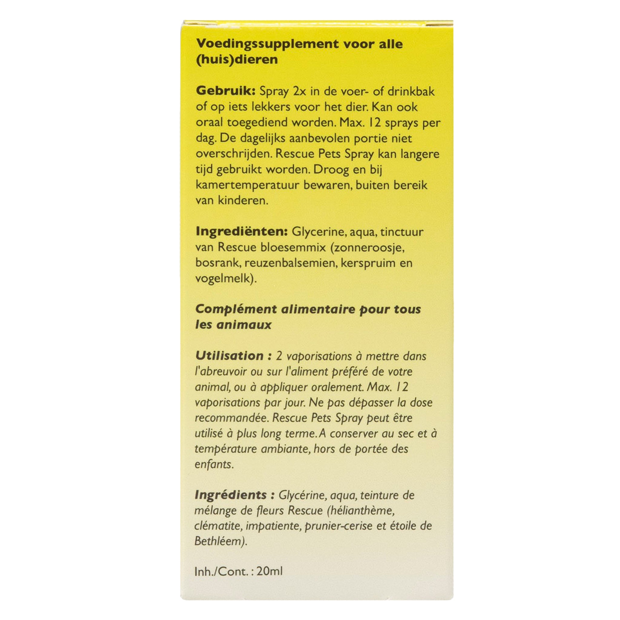 Bach RESCUE® Pets Spray, 20 ml