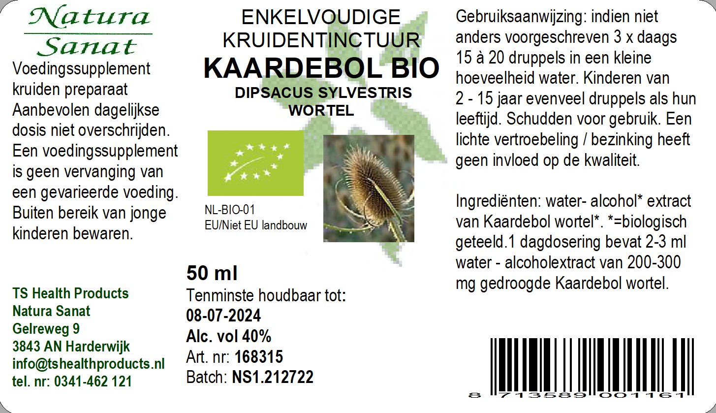 Dipsacus sylvestris rad/Kaardebol BIO