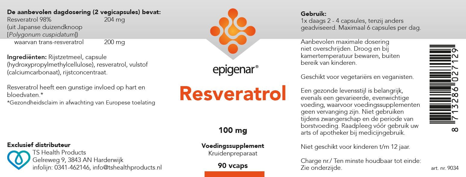 Epigenar Resveratrol 100 mg, 90 vcaps