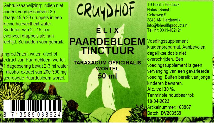 Elix, Paardebloemworteltinctuur,