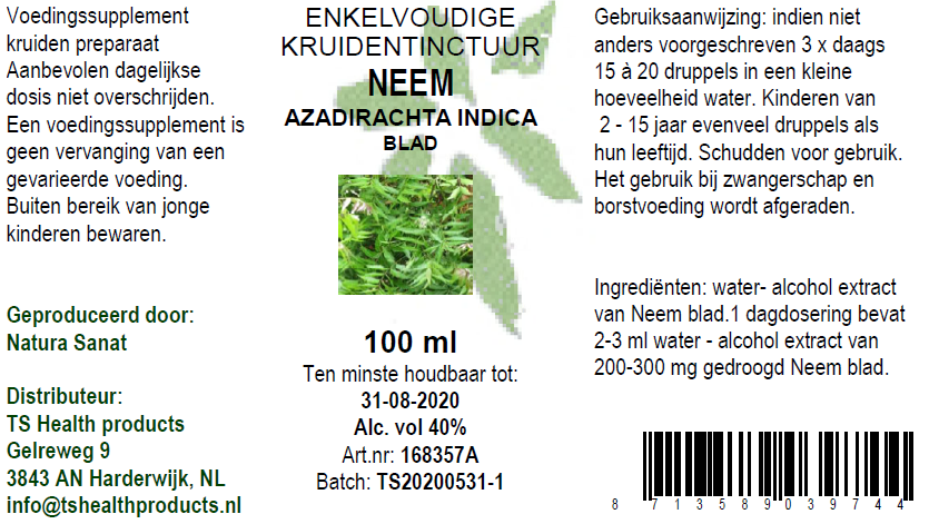 Azadirachta indica fol/Neem