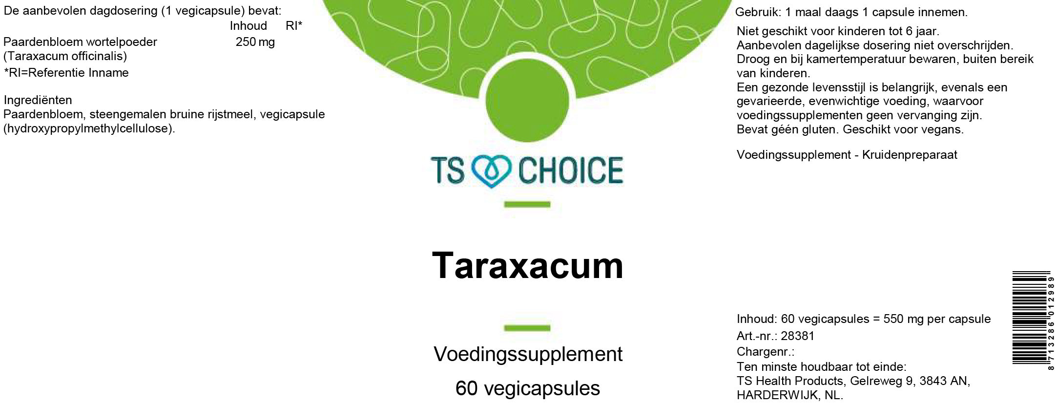 TS Choice Taraxacum, 60 vcaps