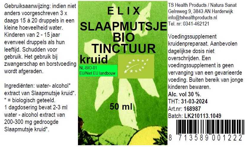 Elix, Slaapmutsjetinctuur BIO