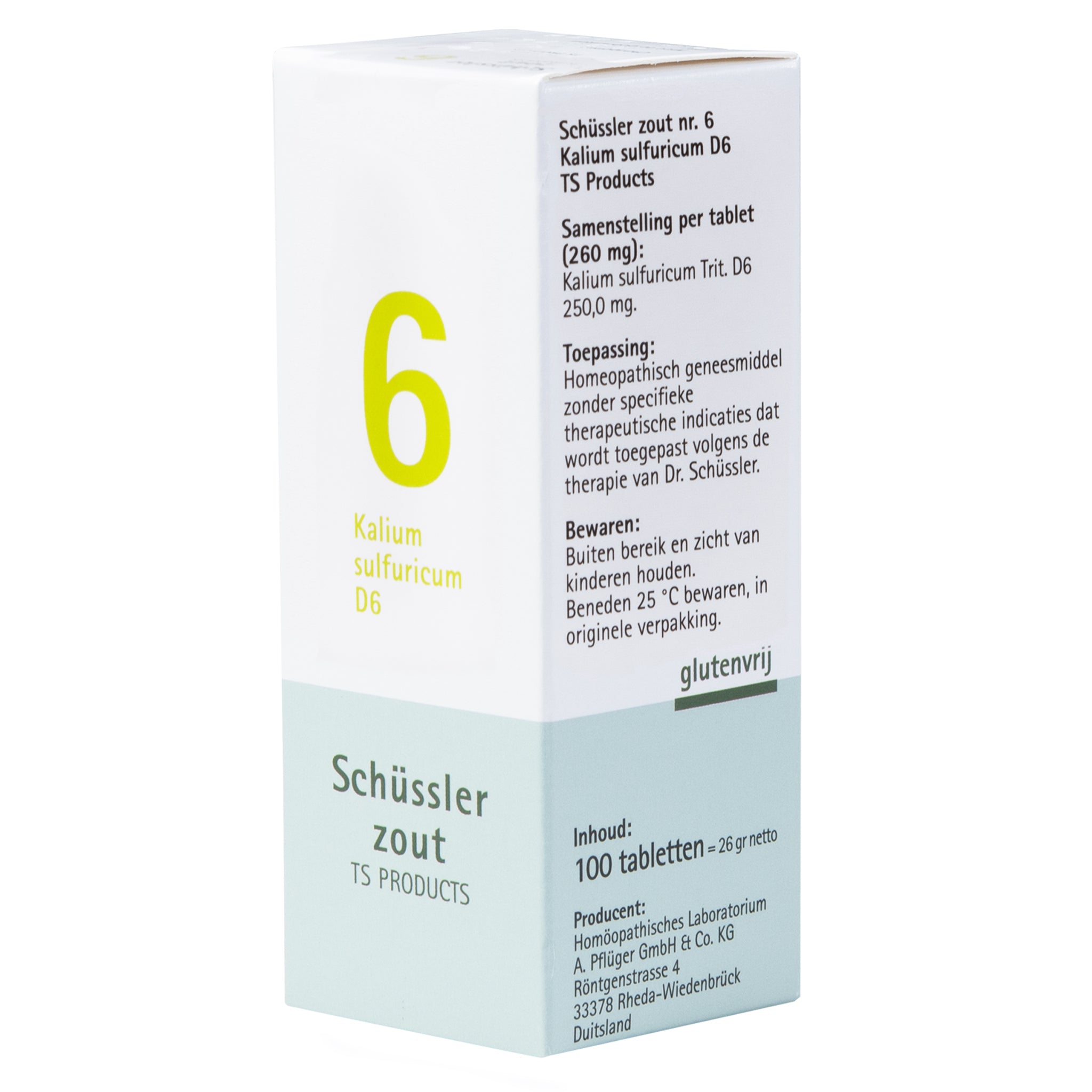 Schüssler zout Nr. 6 Kalium sulfuricum D6